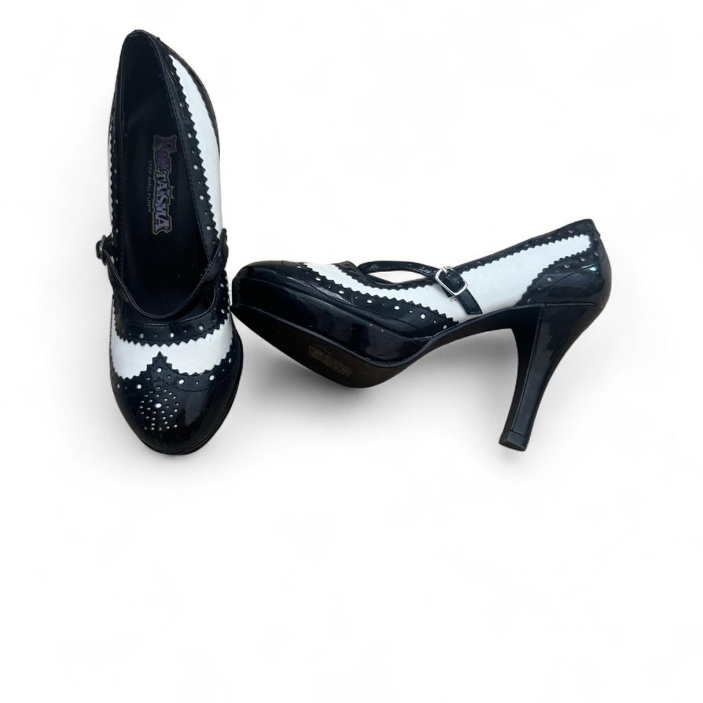 Pleaser Black and White Heels - Picture 2 of 3